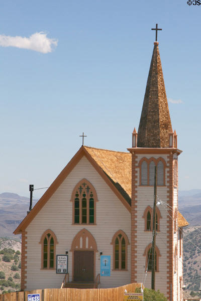 St Paul's Episcopal Church (1876) (F & Taylor Sts.). Virginia City, NV. Style: Gothic Revival.