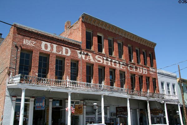 Old Washoe Club building (1862) (116 S. C St.). Virginia City, NV.