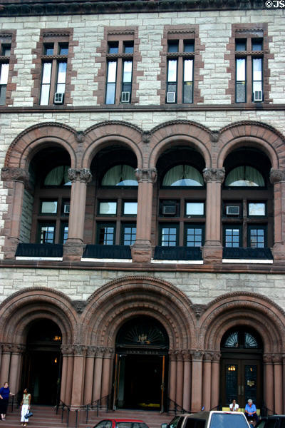 Portico of Albany City Hall. Albany, NY.