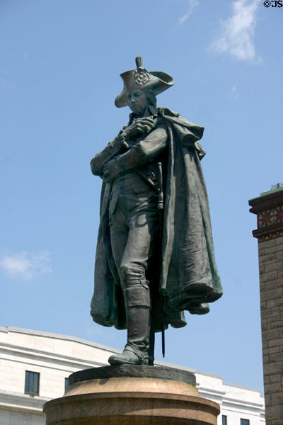 Statue of American Revolutionary War Major General Philip Schuyler (1733-1804). Albany, NY.