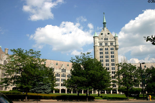 Administration building of SUNY. Albany, NY. Style: Gothic Revival. Architect: Marcus T. Reynolds.