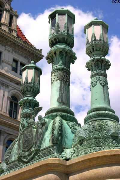Lamp stands of New York State Capitol. Albany, NY.