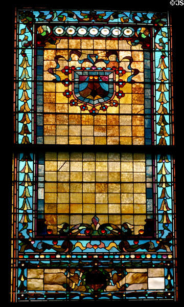 Stained glass window in House of New York State Capitol. Albany, NY.