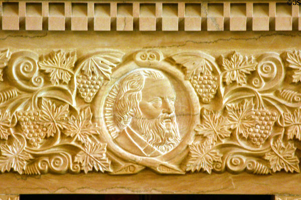 Relief of Leopold Eidlitz, one of the capitol architects, in Senate of New York State Capitol. Albany, NY.