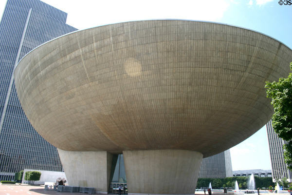 The Egg (1966-78) performance theatre on Empire Plaza. Albany, NY. Architect: Wallace K. Harrison.
