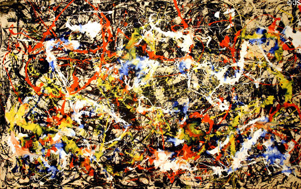 Convergence (1952) by Jackson Pollock in Albright-Knox Art Gallery. Buffalo, NY.