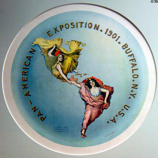 Pan-Am Exposition Official Seal by Raphael Beck at Buffalo History Museum (BECHS). Buffalo, NY.
