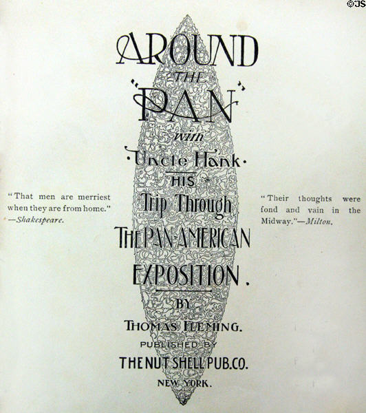 Title page from Around the Pan by Thomas Fleming a Trip the Pan-American Exposition. NY.