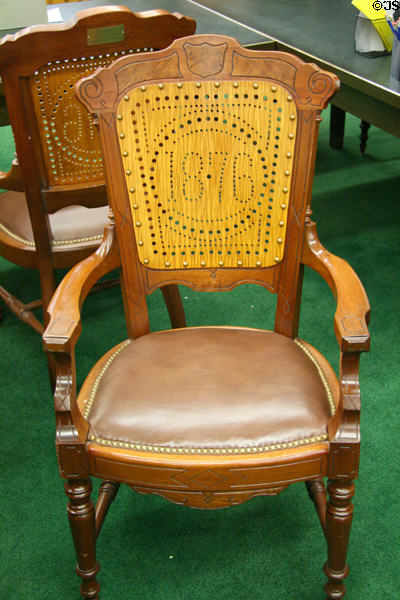 Chairs (1876) in library of Buffalo History Museum (BECHS). Buffalo, NY.