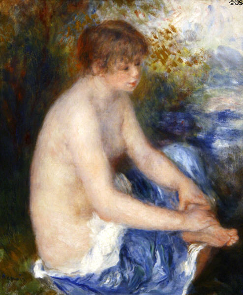 Little Blue Nude (c1878-9) painting by Pierre-Auguste Renoir at Albright-Knox Art Gallery. Buffalo, NY.