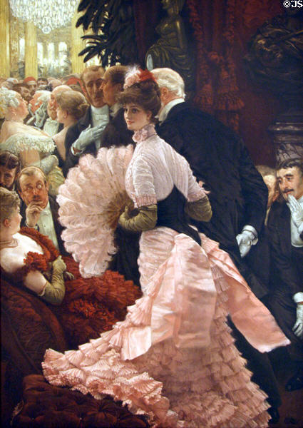 L'Ambitieuse [aka The Reception] (1883-5) painting by James-Jacques-Joseph Tissot at Albright-Knox Art Gallery. Buffalo, NY.