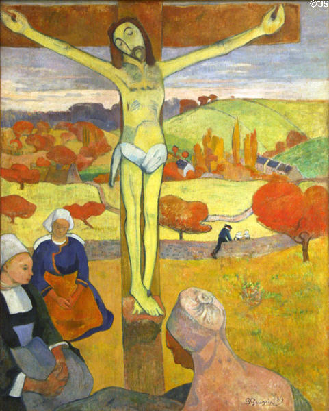 Yellow Christ (1889) painting by Paul Gauguin at Albright-Knox Art Gallery. Buffalo, NY.
