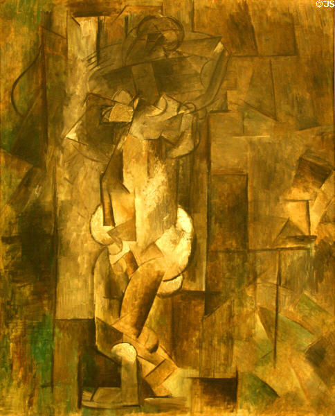 Nude Figure (1909-10) painting by Pablo Picasso at Albright-Knox Art Gallery. Buffalo, NY.