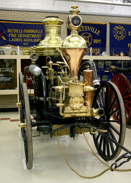 L. Button & Son Steam Engine (1871) converted to horse drawn at FASNY Museum of Firefighting. Hudson, NY.