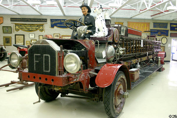 American LaFrance ladder truck (1916) (type 33) at FASNY Museum of Firefighting. Hudson, NY.