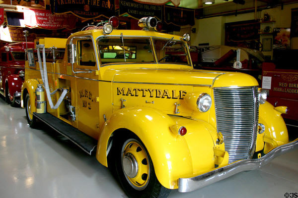 1939 Buffalo fire truck at FASNY Museum of Firefighting. Hudson, NY.