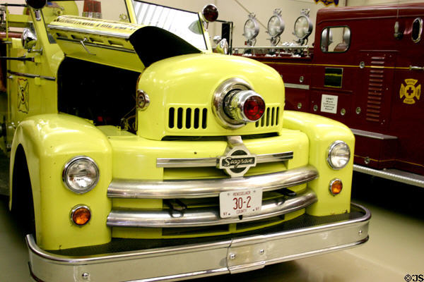 Seagrave pumper (1955) with V12 Pierce-Arrow engine at FASNY Museum of Firefighting. Hudson, NY.