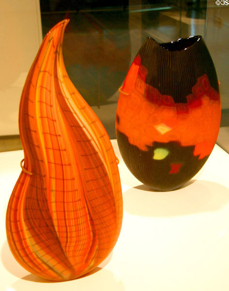 Modern glass vessels (1997) by Lino Tagliapietra at Corning Museum of Glass. Corning, NY.