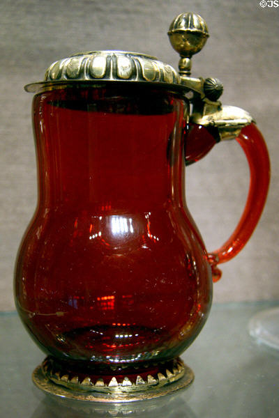Southern German covered mug (1720-30) at Corning Museum of Glass. Corning, NY.