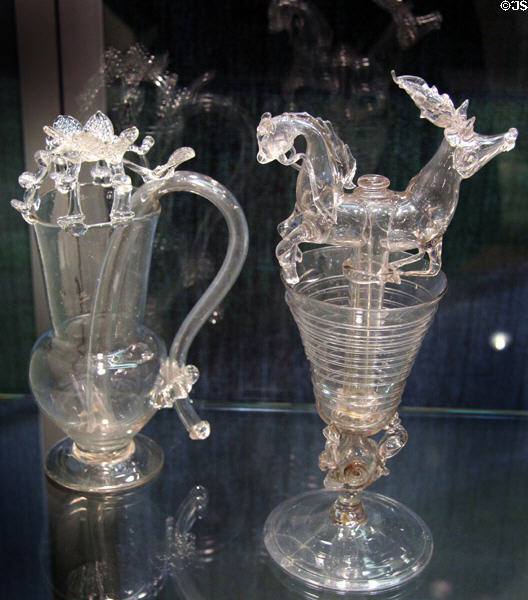 German trick goblet (18th C) at Corning Museum of Glass. Corning, NY.