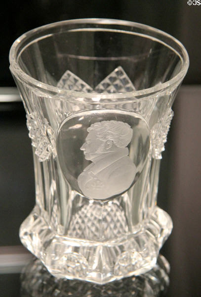 Bohemian glass beaker (c1830) by Dominik Biemann of Franzensbad at Corning Museum of Glass. Corning, NY.