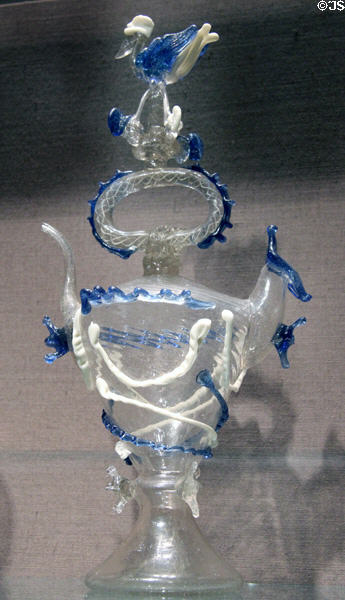 Spanish glass drinking flask (càntir) (1650-1750) from Catalonia at Corning Museum of Glass. Corning, NY.