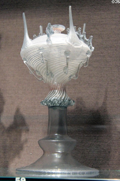 Spanish glass sprinkler (almorratxa) (18thC) from Catalonia at Corning Museum of Glass. Corning, NY.