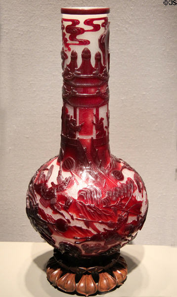 Chinese glass Warrior vase (1736-95 - Qianlong period) at Corning Museum of Glass. Corning, NY.