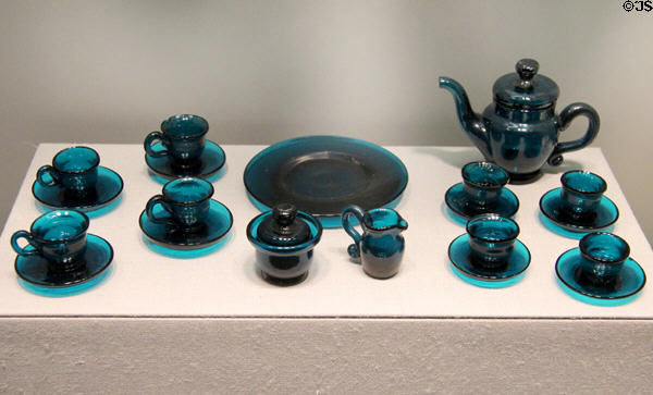 English glass child's tea set (c1785) at Corning Museum of Glass. Corning, NY.