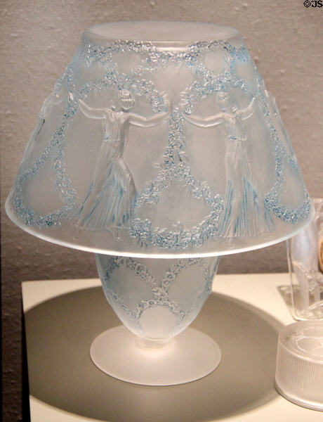 French glass Six Dancers table lamp (1931) by René Lalique at Corning Museum of Glass. Corning, NY.