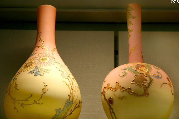 Burmese Glass vase (1885-95) by Mount Washington Glass Co. of New Bedford, MA at Corning Museum of Glass. Corning, NY.