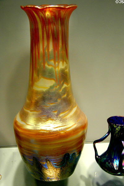 Austrian Art Nouveau glass vase (1902) by Johann Loetz Witwe at Corning Museum of Glass. Corning, NY.