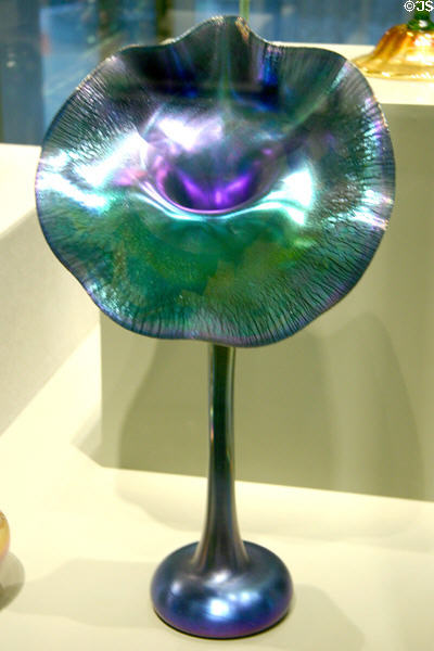 Jack-in-the-Pulpit Favrille vase (c1912) by Louis Comfort Tiffany at Corning Museum of Glass. Corning, NY.