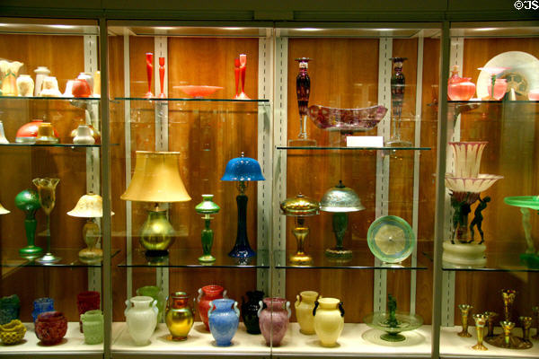Collection of Frederick Carder's glass designs at Carder Collection of Corning Museum of Glass. Corning, NY.