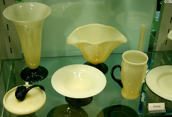 Steuben ivory color jade glass (1920s) at Corning Museum of Glass. Corning, NY.