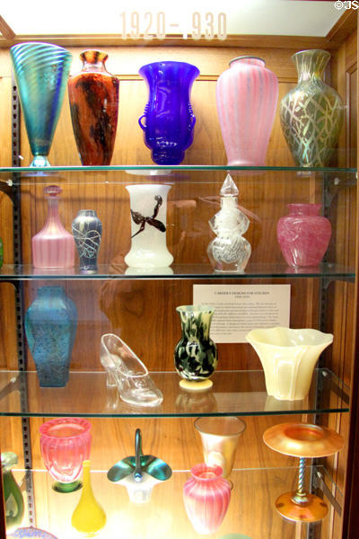 Examples of Frederick Carder's glass designs (1920-30) for Steuben at Corning Museum of Glass. Corning, NY.