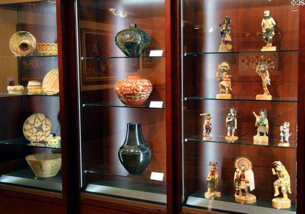 Display of southwestern Native American art at Rockwell Museum of Art. Corning, NY.