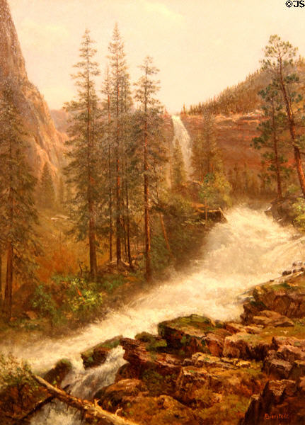 Nevada Fall, Yosemite painting (1880) by Albert Bierstadt at Rockwell Museum of Art. Corning, NY.