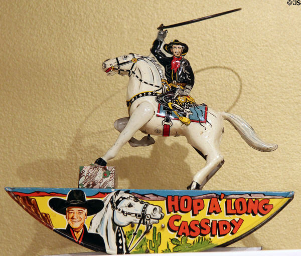 Hop A'long Cassidy Wind-up Toy (1949) Louis Marx & Co. at Rockwell Museum of Art. Corning, NY.