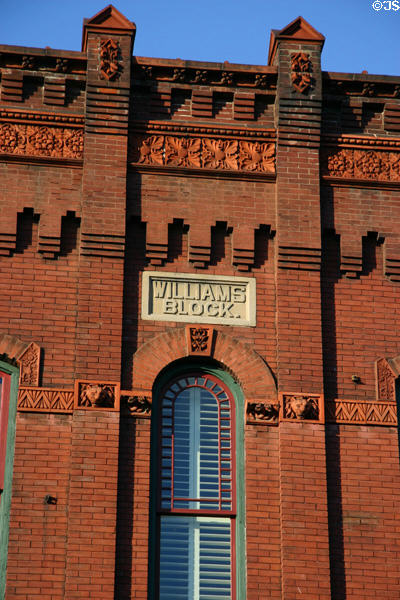 Williams Block brickwork details. Corning, NY.