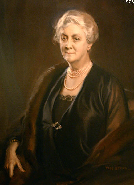 Portrait of Sara Delano Roosevelt mother of FDR (1854-1941) by Tade Styka in Presidential Museum. Hyde Park, NY.