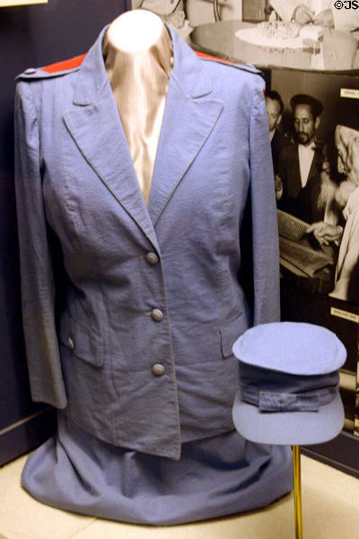 Red Cross uniform worn by Eleanor Roosevelt during WW II. Hyde Park, NY.