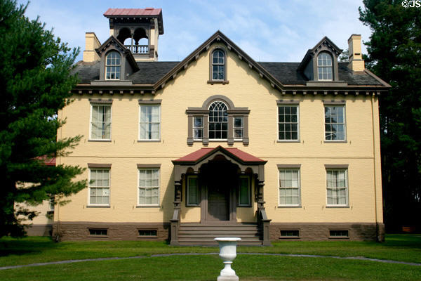 Lindenwald (1797 expanded 1849-50) home of President Martin Van Buren. Kinderhook, NY. Style: Georgian & Italianate & Gothic Revival. Architect: Richard M. Upjohn.