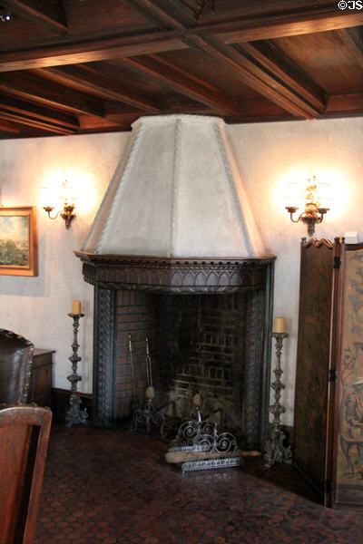Dining room fireplace at Hyde House. Glens Falls, NY.
