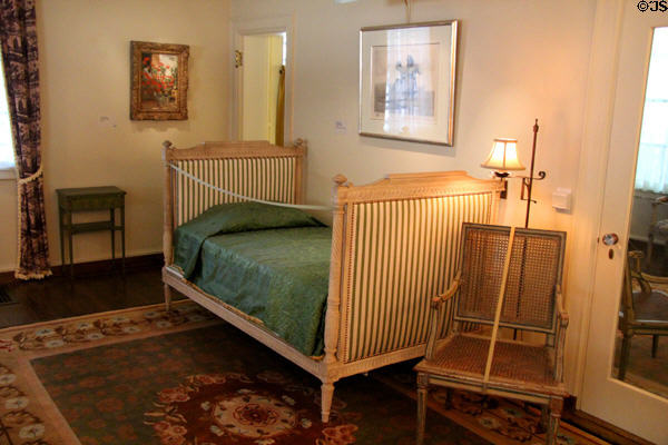Downstairs guest room with French day bed (c1780) at Hyde House. Glens Falls, NY.