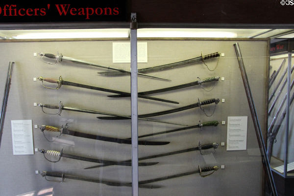 Collection of military & hunting swords (18thC) at Fort Ticonderoga. Ticonderoga, NY.