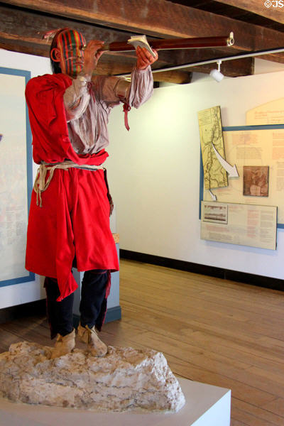 Mannequin of native American scout at Fort Ticonderoga. Ticonderoga, NY.