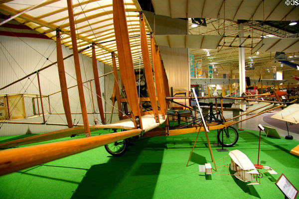 Side view of Curtiss' "June Bug" biplane at Curtiss Museum. Hammondsport, NY.