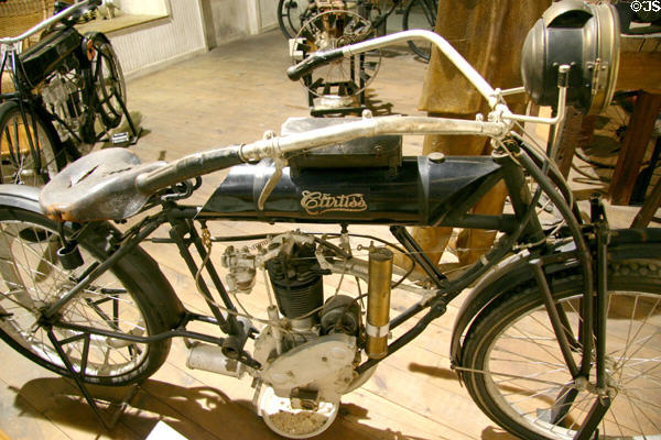 Curtiss Single Cylinder Motorcycle (1912) at Curtiss Museum. Hammondsport, NY.