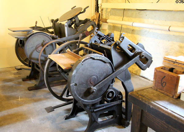 Rotary printing presses at Roycroft Print Shop. East Aurora, NY.